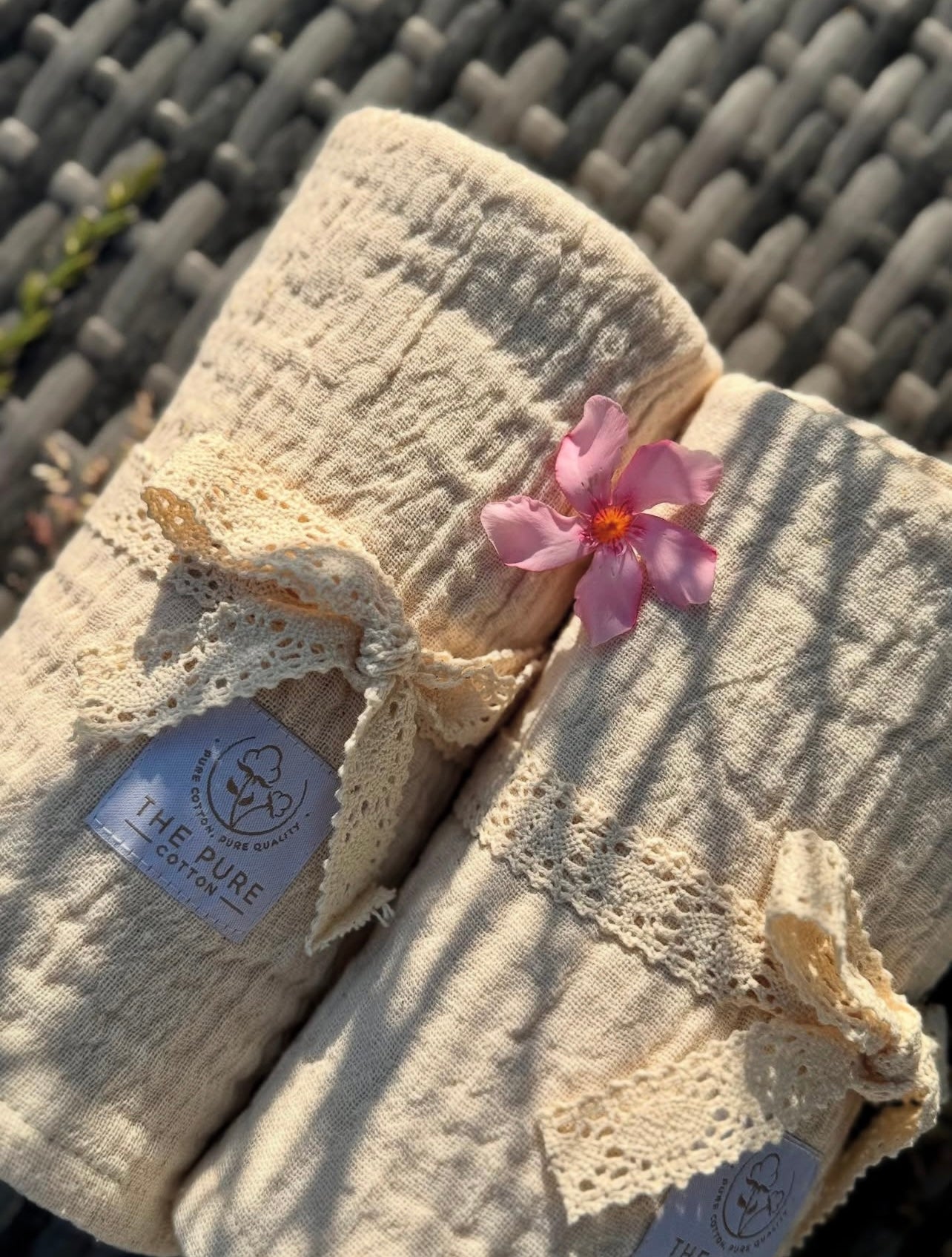 Musselin Babydecke | 100% Bio-Baumwolle | Beige